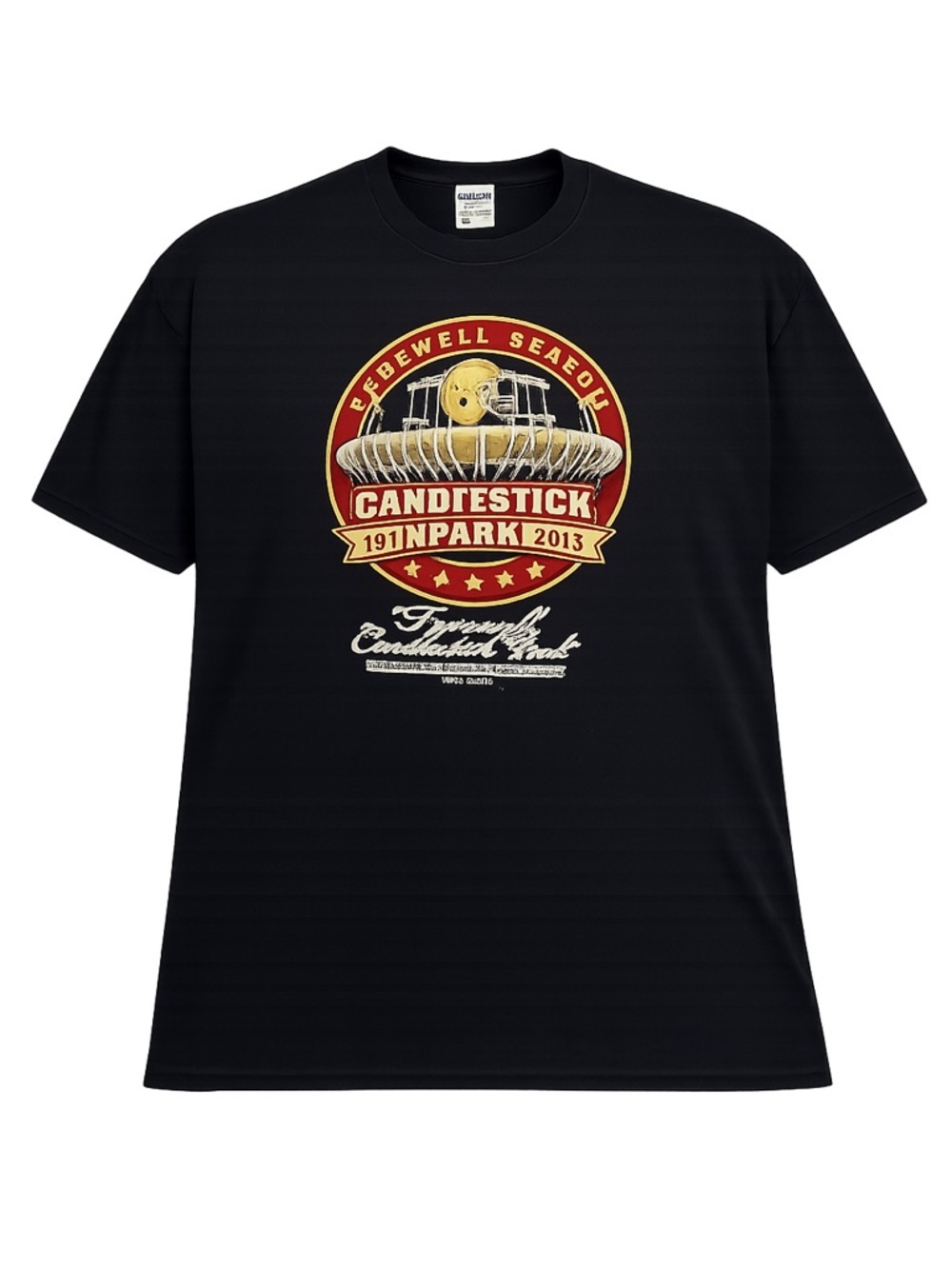 Candlestick Park Farewell Season Men's 4XL Black Graphic T-Shirt
153